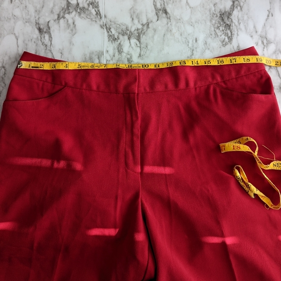 Women's Plus Size Red Worthington Dress Pants Size 16 - Picture 7 of 8